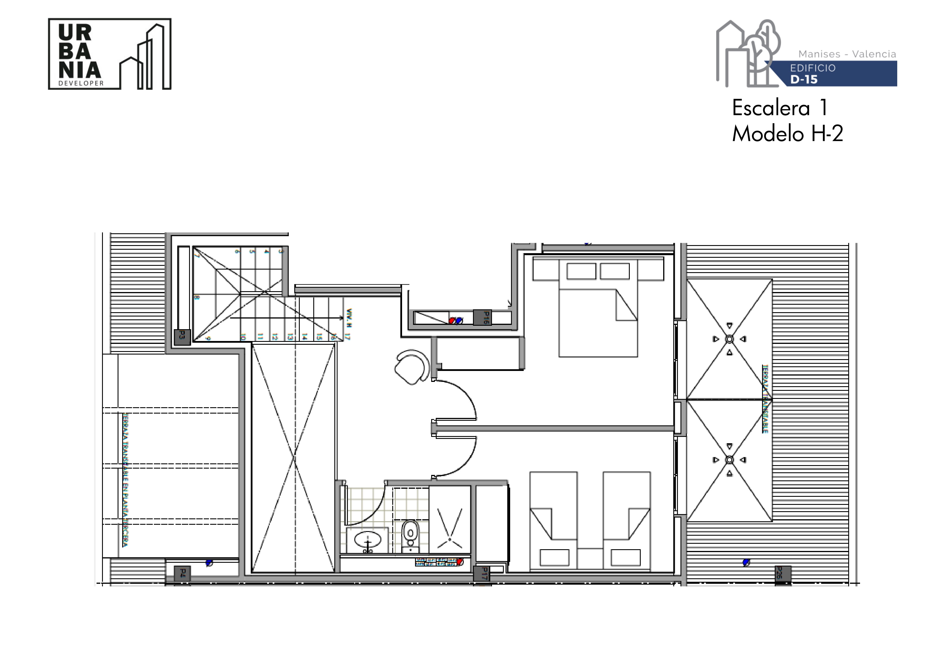 Tipología: ATICO Esc 1 modelo H - Plano 2
