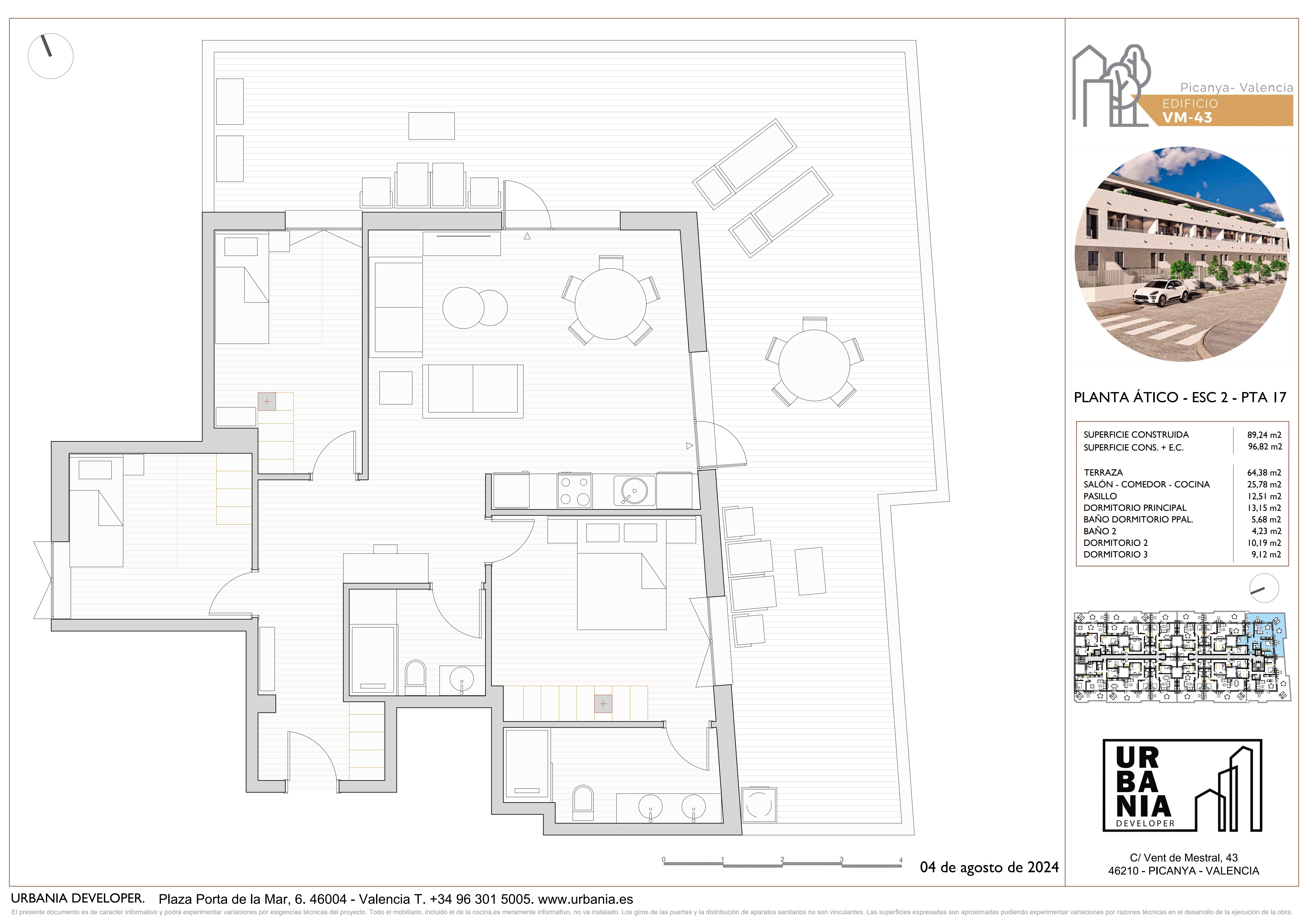 Tipología: ATICO ESC 2 PTA 17 - Plano 1